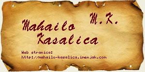 Mahailo Kasalica vizit kartica